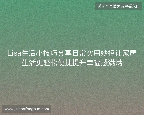 Lisa生活小技巧分享日常实用妙招让家居生活更轻松便捷提升幸福感满满